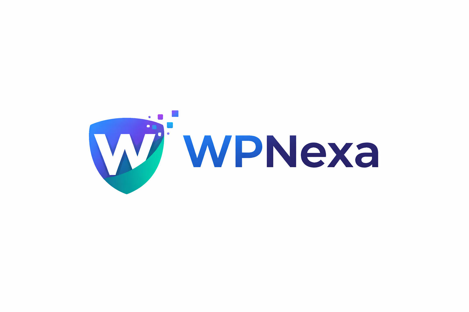 WPNexa logo with digital gradient design